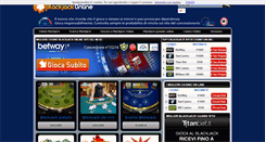 Desktop Screenshot of blackjackonline.it
